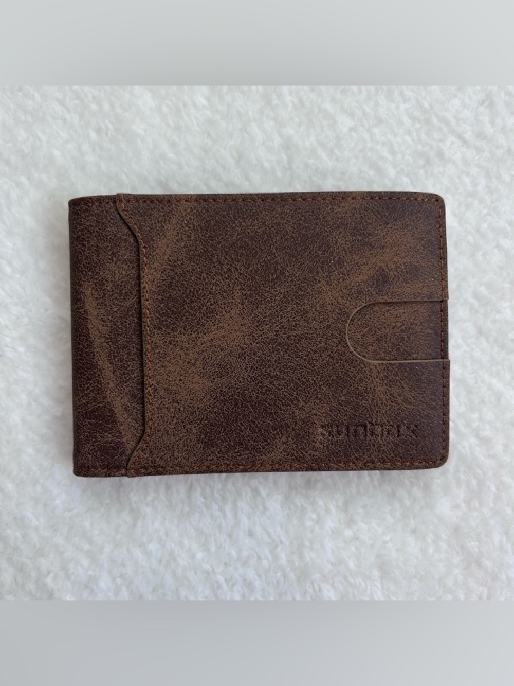 Runbox Genuine Leather Bi-Fold Wallet in Distressed Brown Brand New